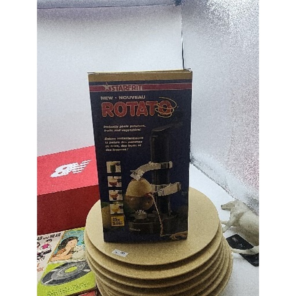 ROTATO Manual Hand Crank Peeler Instantly Peels Potatoes Apples Fruit Vegetables